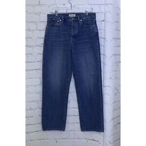 Madewell Jeans Womens 28 Low Slung Straight  Button Fly Blue Denim